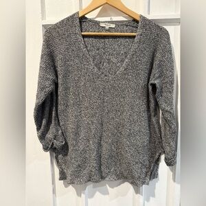 Madewell Charcoal V-Neck Sweater